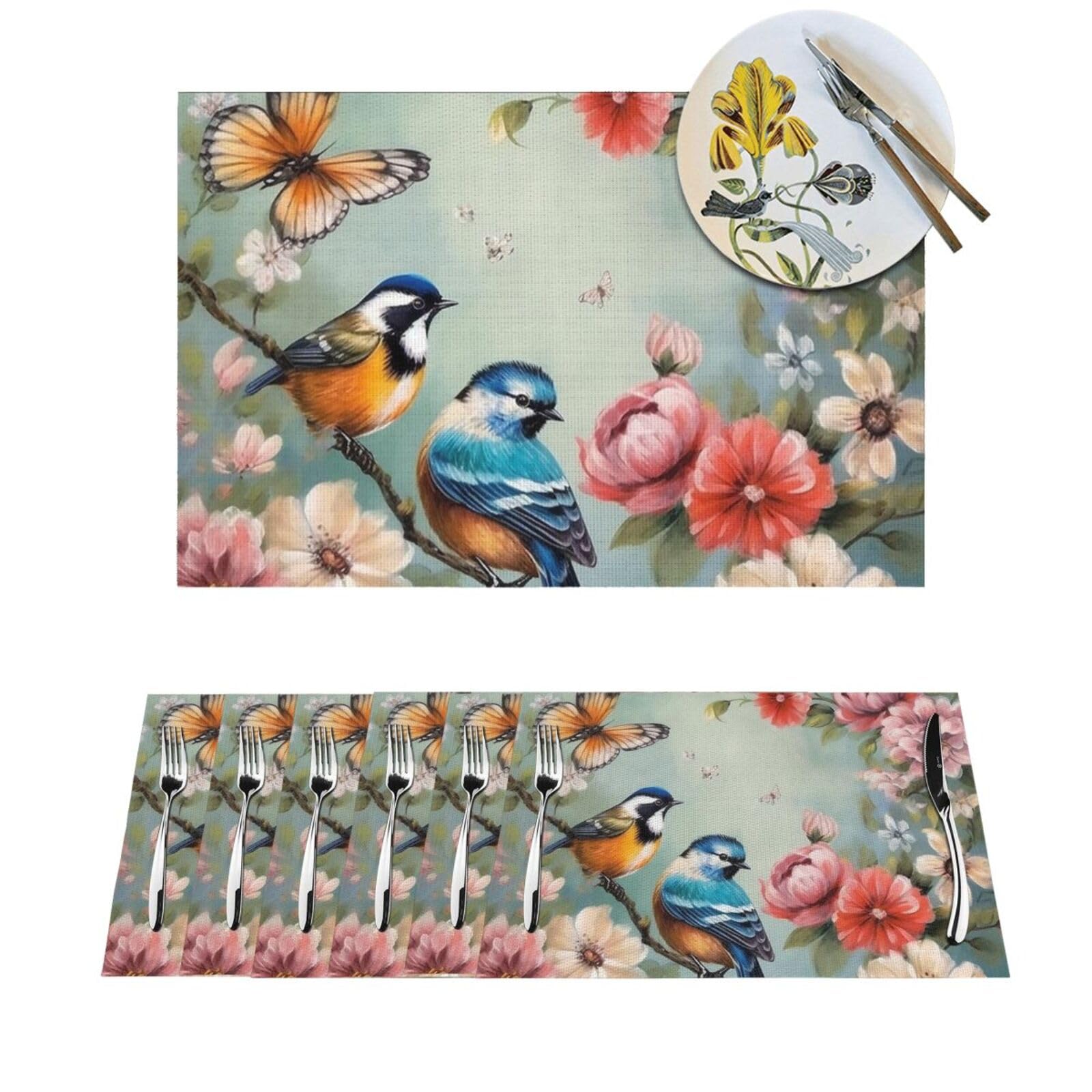 Sets de table antidérapants et résistants à la chaleur en PVC tissé | Lot de 4