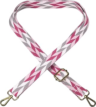 EAZY CASE - Adjustable Bag Strap Replacement Strap for Handbags Shoulder Strap for Shoulder Bags Thin Strap for Bags and Tote Bags DIY Bag Strap Mix - Pink Metal Gold