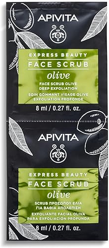 APIVITA Express Beauty Olive Face Scrub | Deep Exfoliation with Olive Seeds, (12