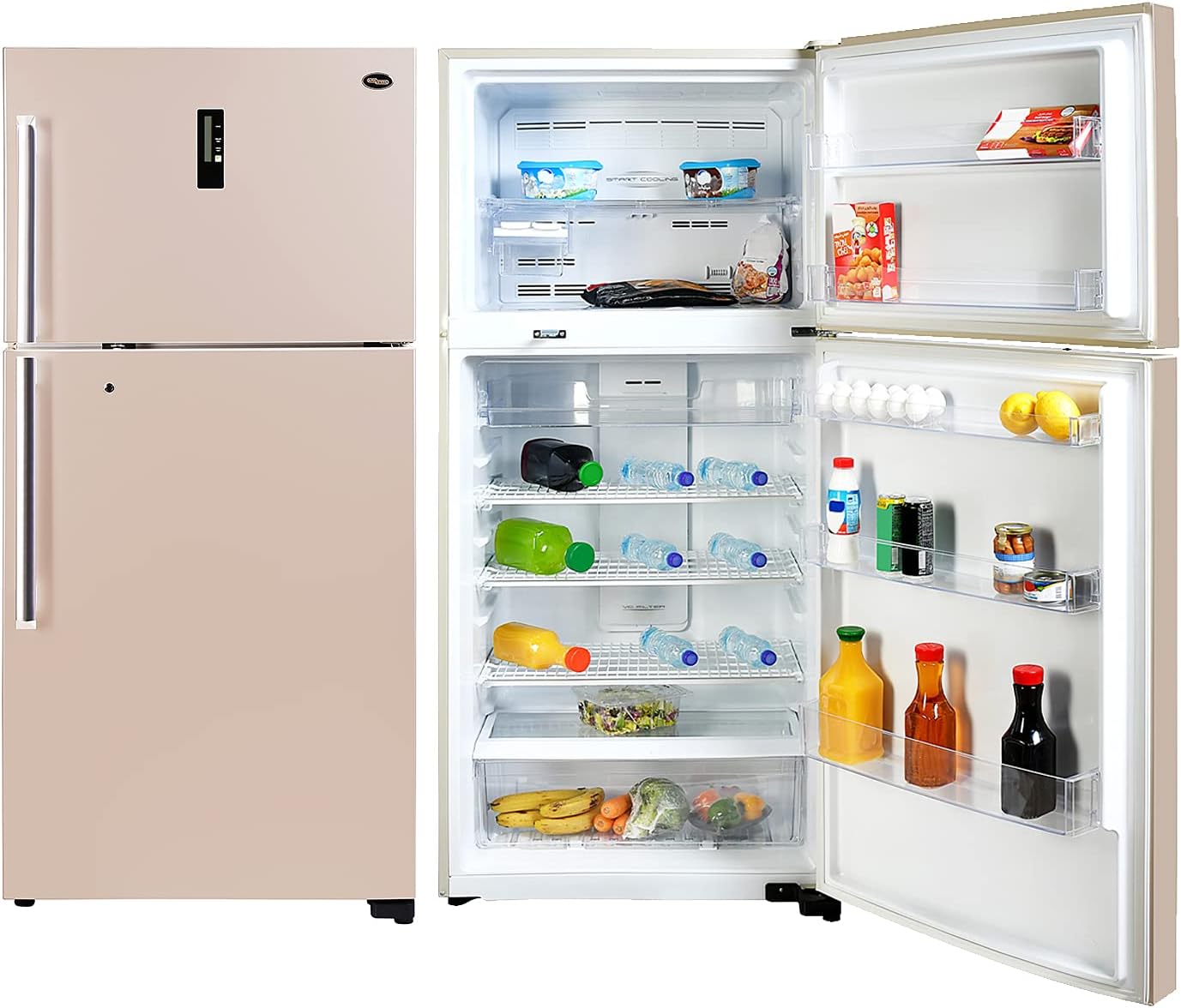 Super General 650 Liters Gross Top-Mount Refrigerator-Freezer, No-Frost, Inverter Compressor, Touch-Control, Bronze, SGR850GL, 82 x 77 x 176 cm, 1 Year Warranty