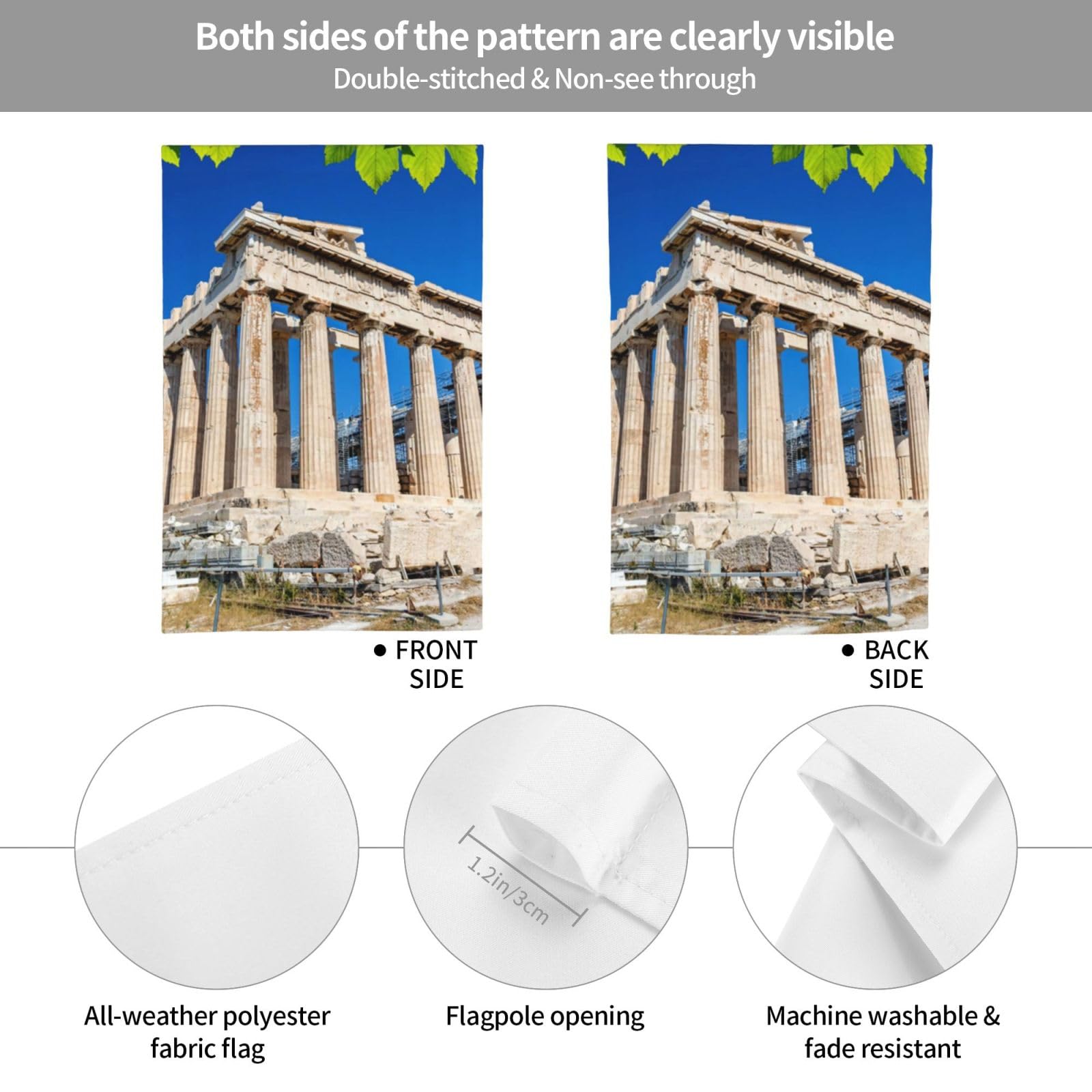 Bandiera dell'amicizia USA Grecia da 3,5 piedi, grande, 150D, bandiera