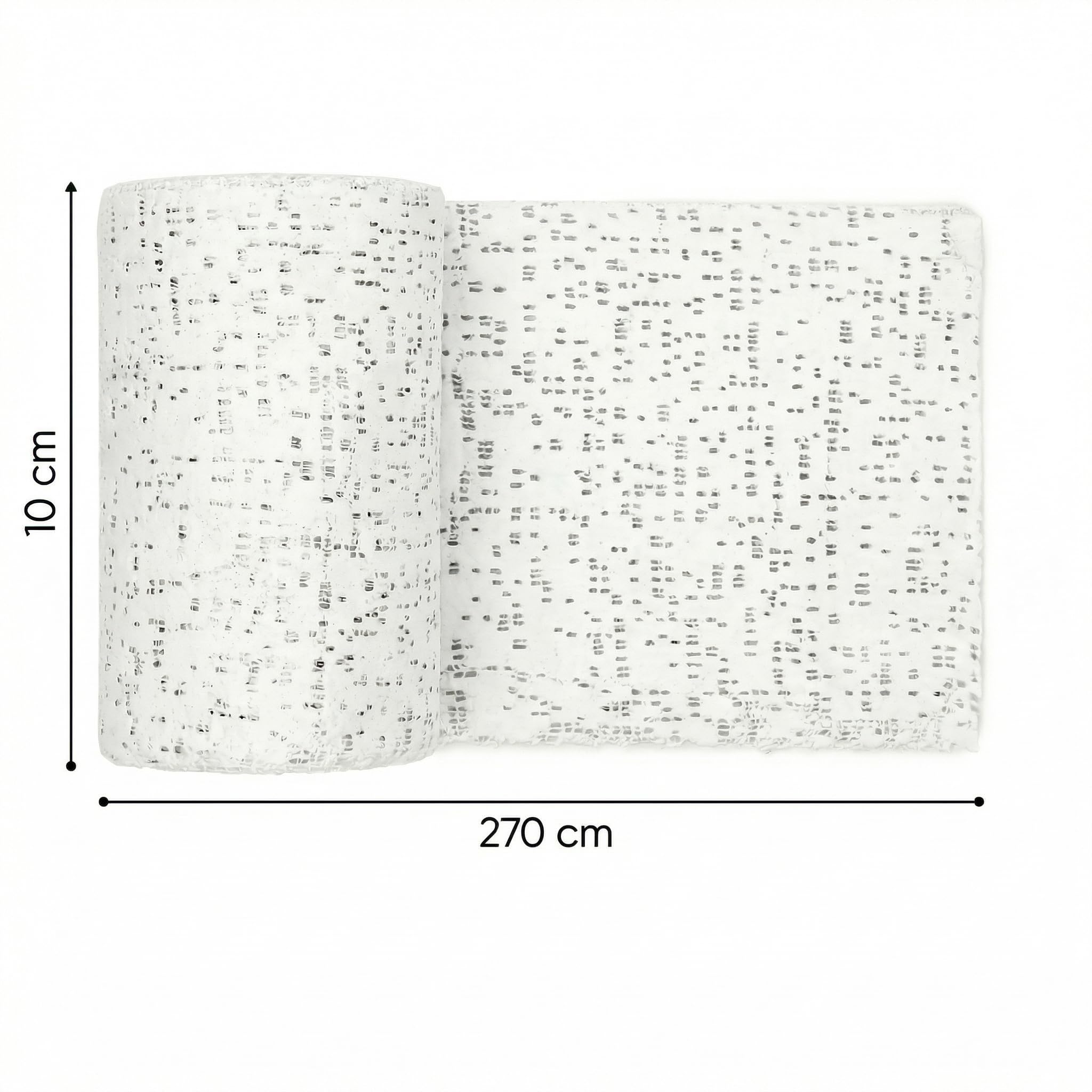 KMINA Bende Gessate (120 unità, 10 scatole da 12) 10 cm x 2,7 m, Gesso a Presa Rapida per Cliniche, Calchi e Fai Da Te