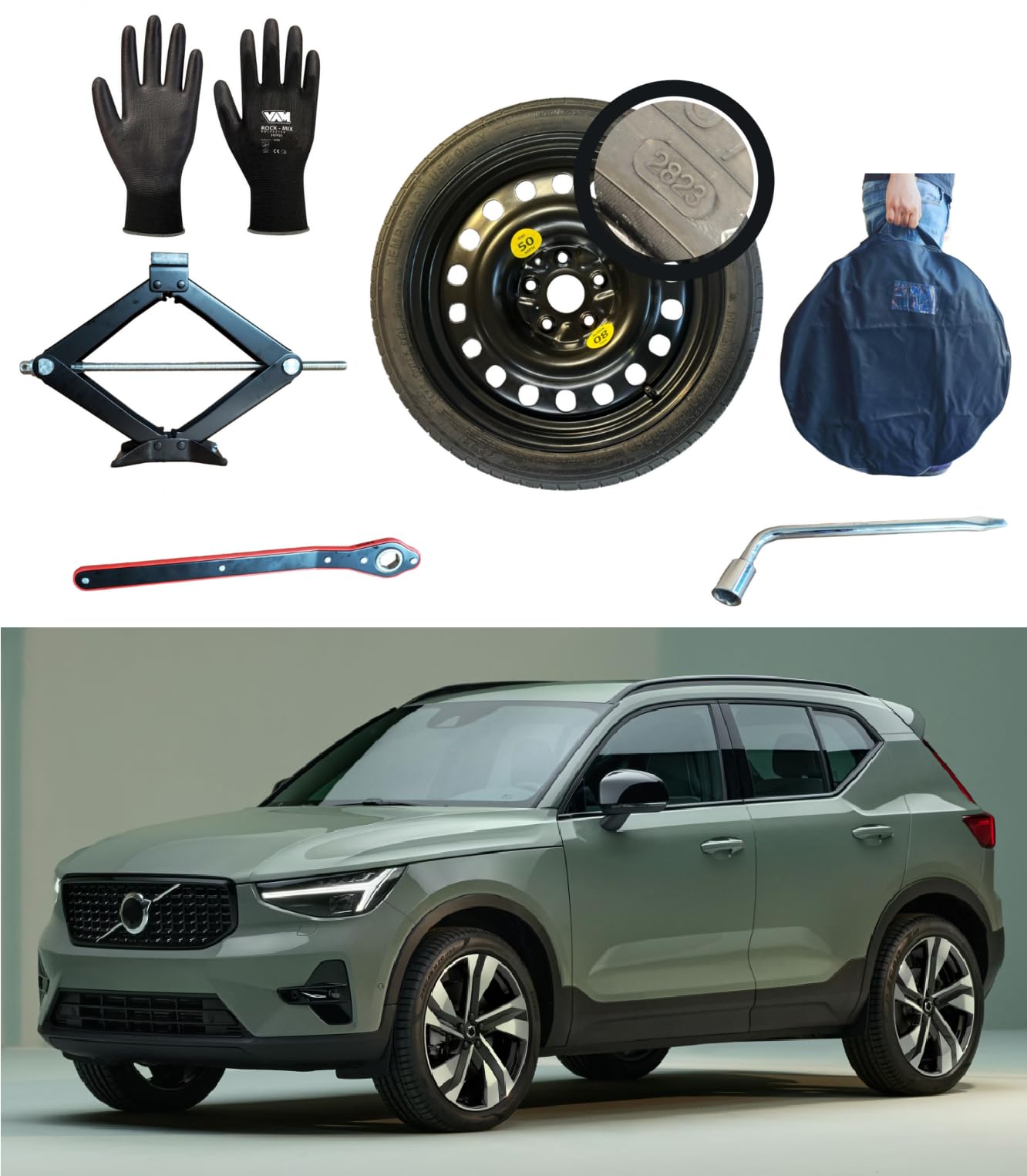 Ruotino Di Scorta Per Renault Captur II (2019-2024) - Gomma 125/80 R17 Con Kit Cric E Chiave - Foto 8