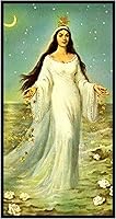 Vista 1 de La Diosa Del Mar Yemaya tarjeta de rezo plastificada