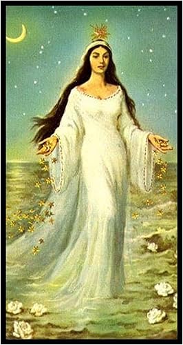 La Diosa Del Mar Yemaya tarjeta de rezo plastificada