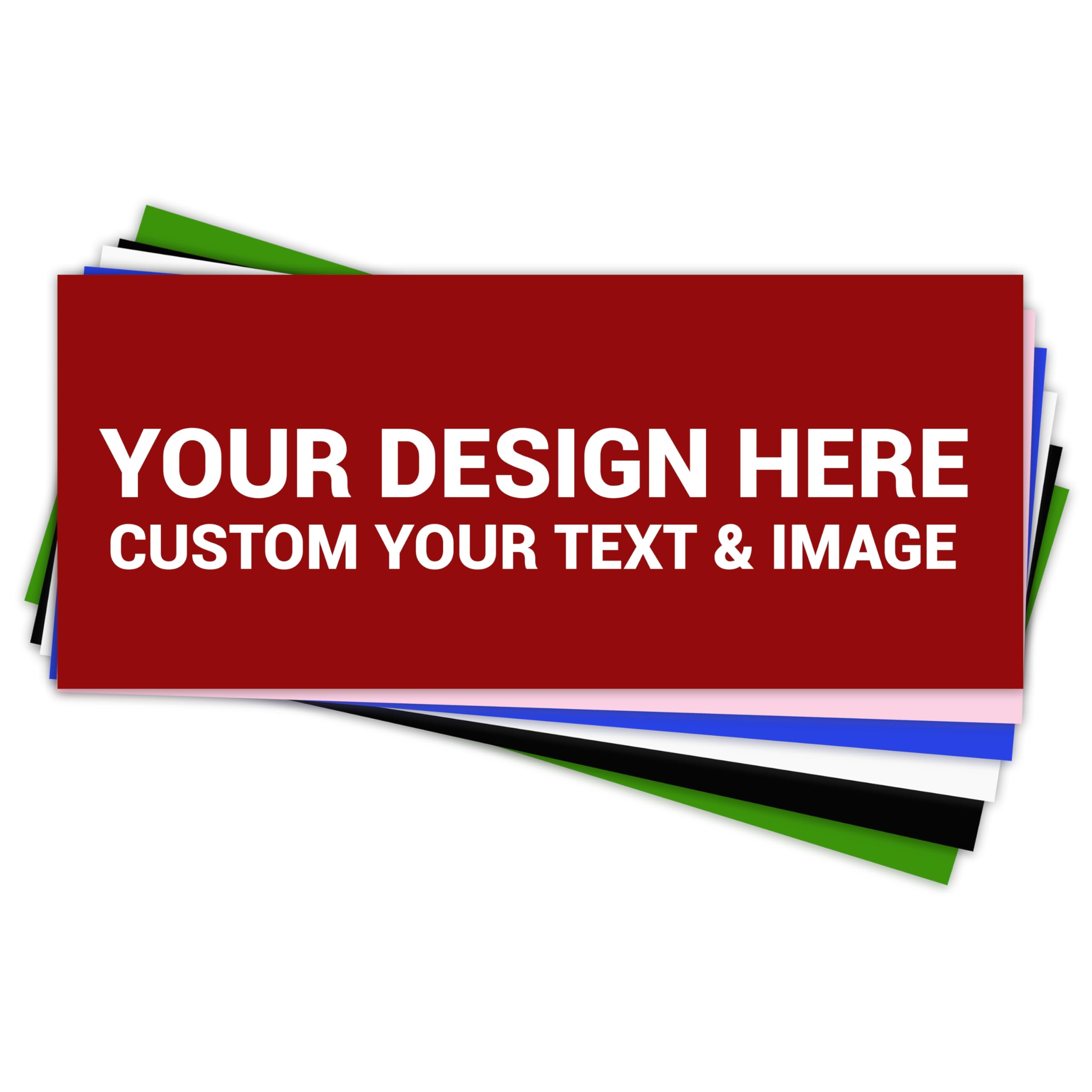 Customizable Bumper Stickers - Design Your Own Personalized Decal, Gift for Friends and Family, Outdoor Safe, Durable for Cars and Trucks, 7x3, 7.5x3.75, 11x3
