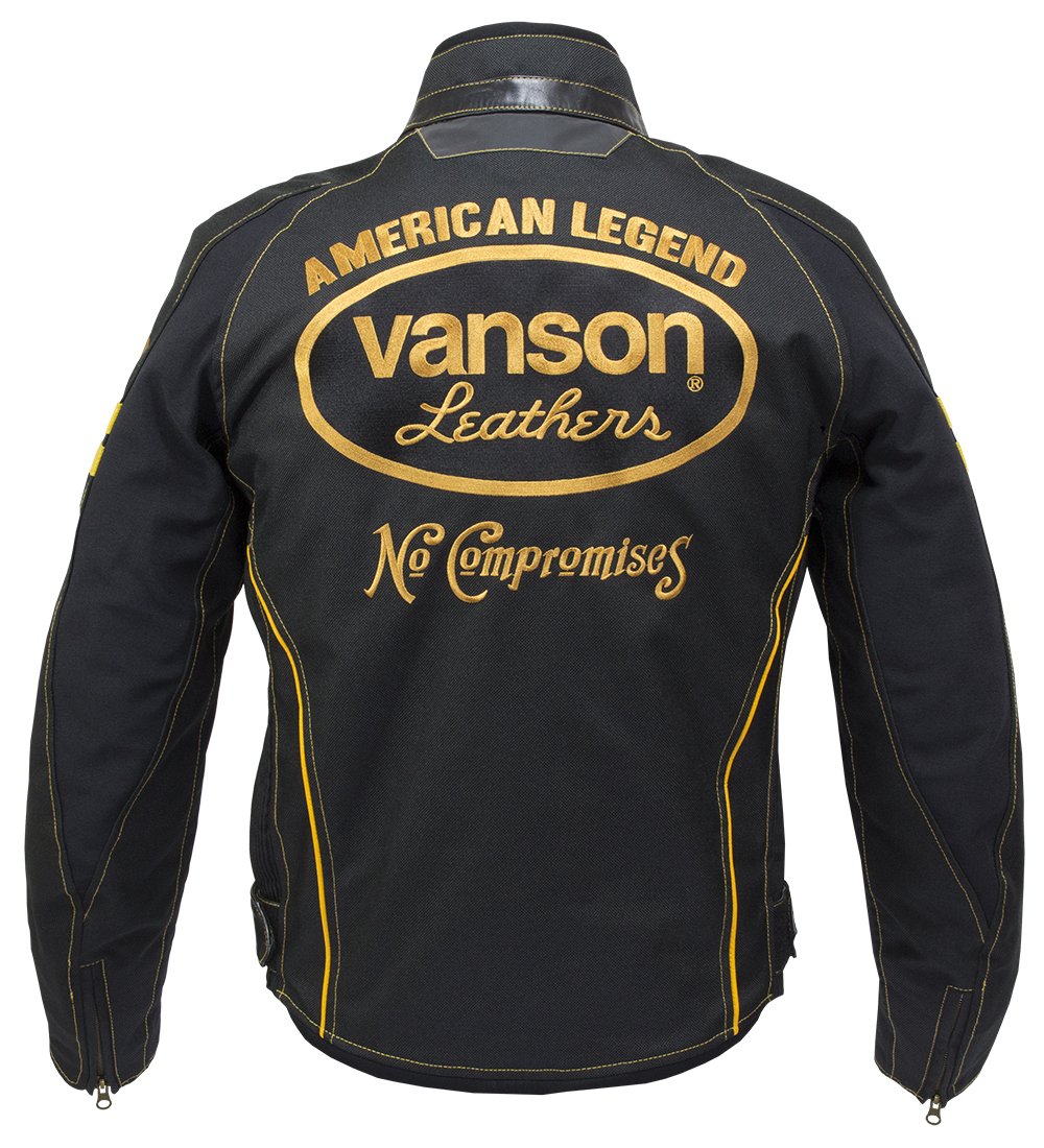 Amazon | VANSON(バンソン) ナイロンジャケット BLACK/YELLOW LW