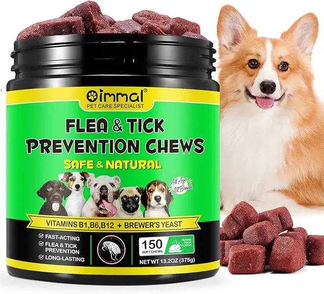 Cachet Anti-Puce Chien - Chips Et Tick Prévention Chews 150 Pcs - Toutes Tailles