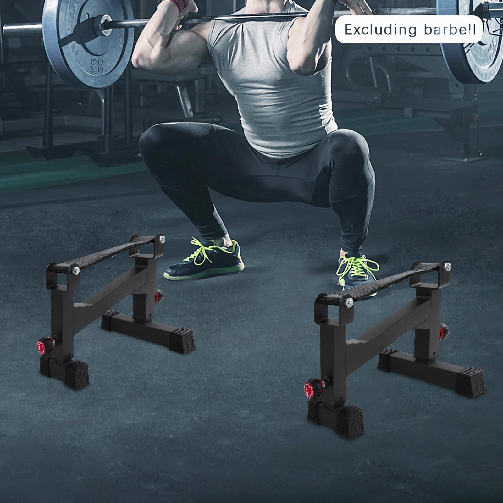 Deadlift Jack stojak na długie hantle – wytrzymały podnośnik do długich hantli, martwy ciąg, regulowana platforma podnoszenia martwego, łatwe obciążenie 300 kg, do domu, studia fitness, podnoszenia
