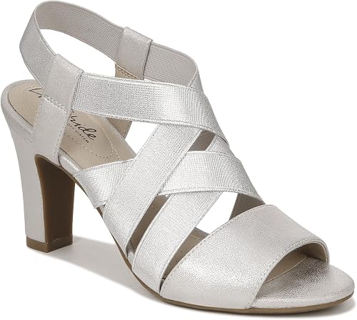 LifeStride Womens Charlotte High Heel Sandal Silver 6 M