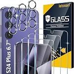 [3+3 Pack] Glass Screen Protector for Samsung Galaxy S22 5g, 9H Tempered glass, Ultrasonic Fingerprint Compatible, HD Clear, Case Friendly for Galaxy S22 glass Screen Protector