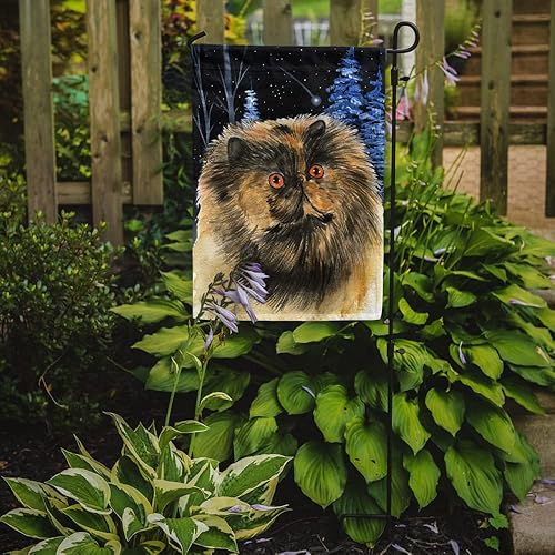 Miniatura 2 de Caroline's Treasures SS8408GF - Gato de noche estrellada, tamaño de jardín con bandera persa, tamaño de jardín, multicolor