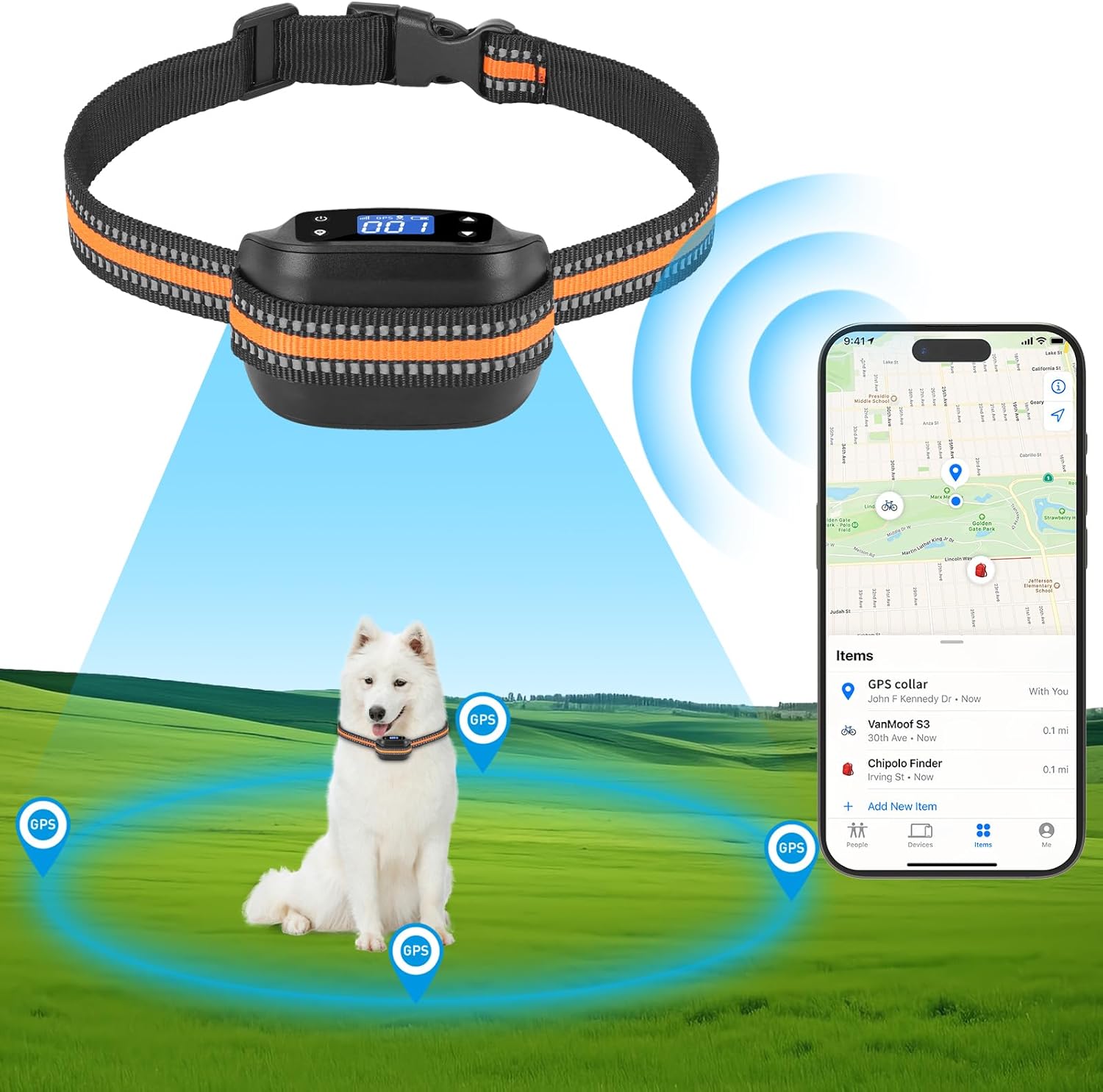 TTPet GPS Wireless Dog Fence, Compatible with iPhone Find