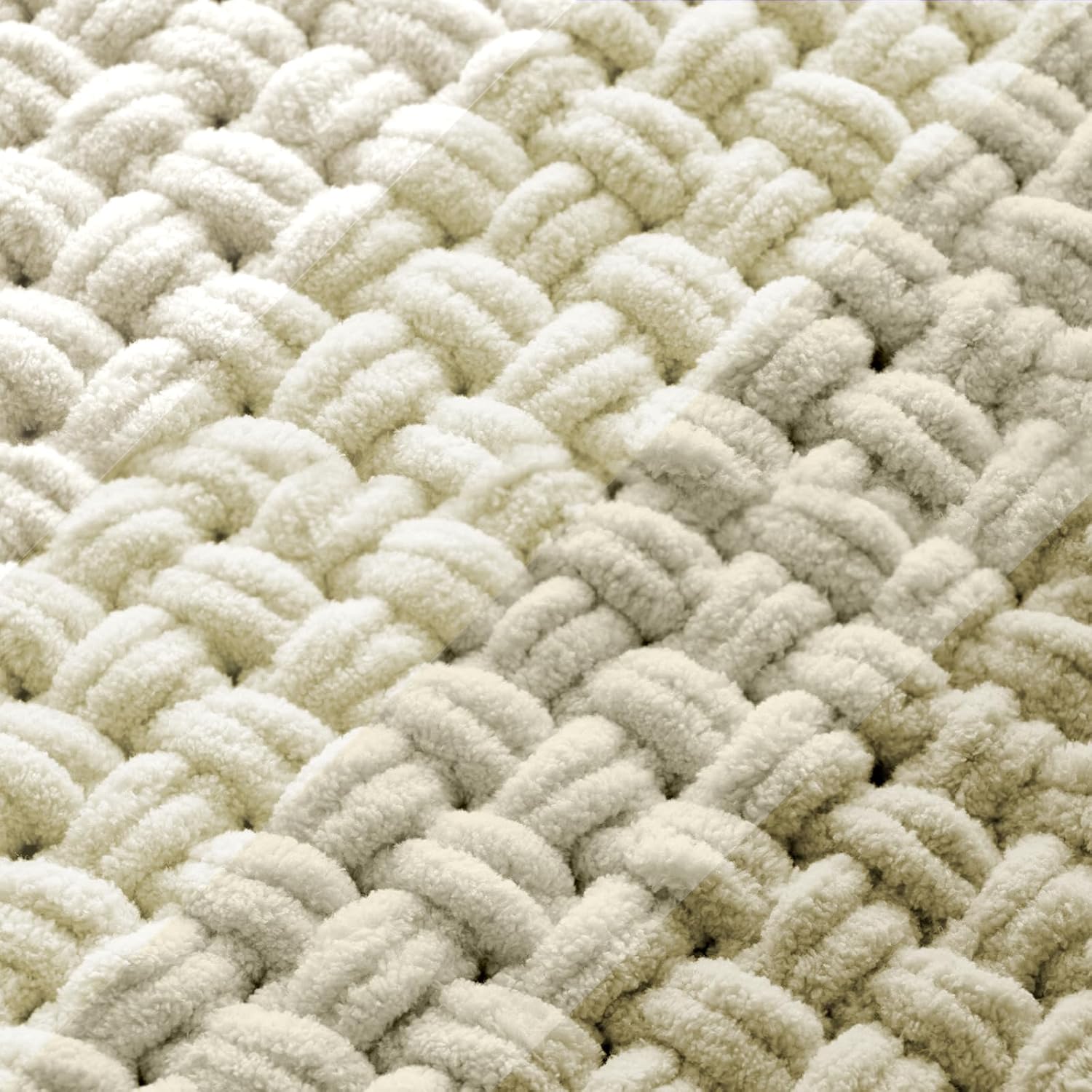8 Pack Jumbo Beige Colorful Chunky Chenille Yarn - Super Bulky Thick Fluffy for Crocheting, Knitting & Hand Knitting Blankets - Soft Plush (27yds, 8oz Each)