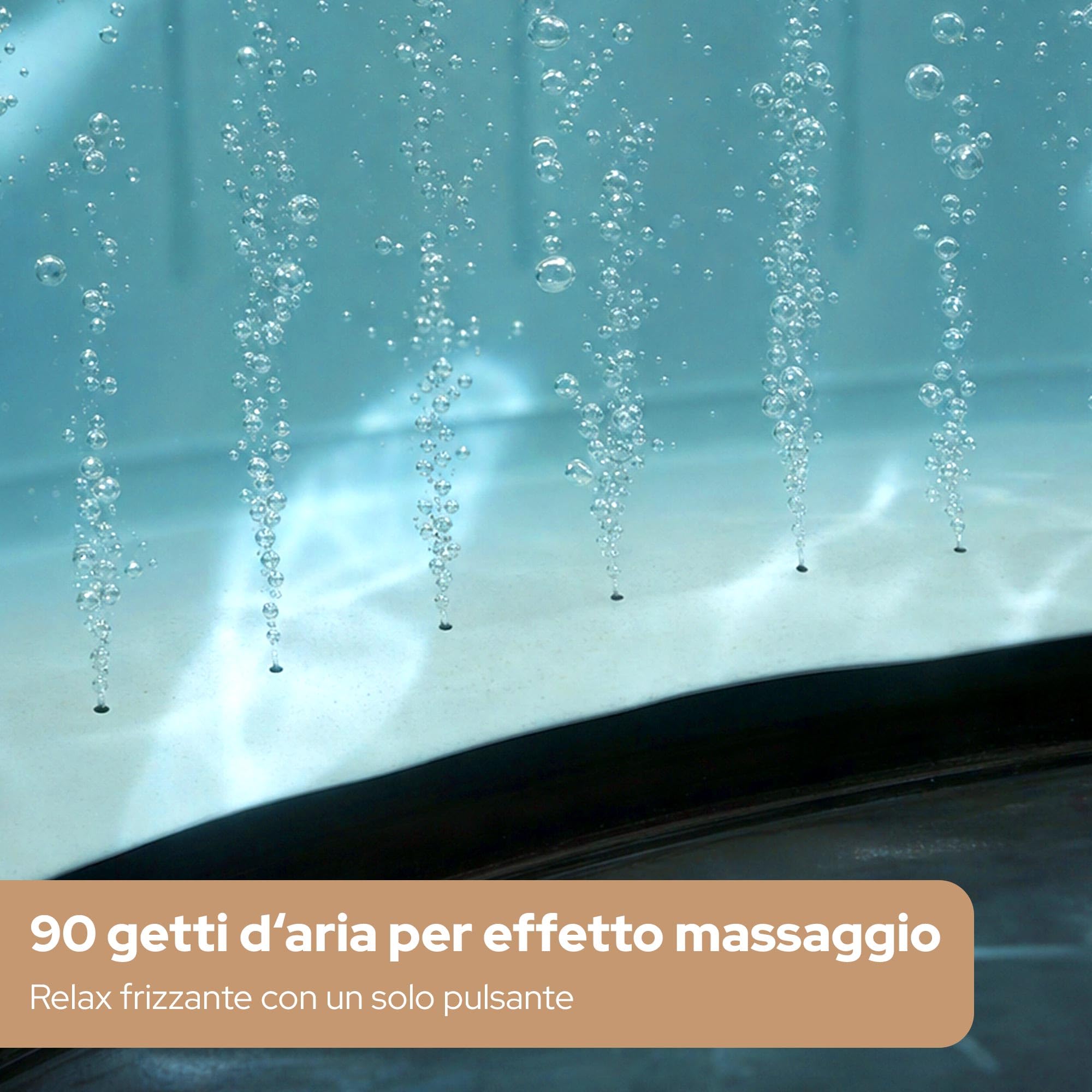 Arebos Vasca idromassaggio | Gonfiabile | Indoor & Outdoor | 190x120 cm ovale | 2 persone | 90 getti di massaggio | con riscaldamento | 550 litri | Incl. copertura | Bubble Spa & Wellness Massage