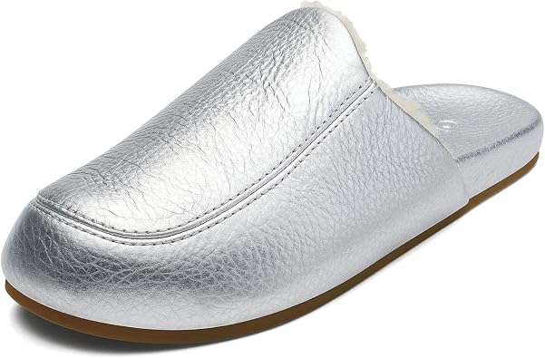 OLUKAI Konea Womens Shearling Leather Slipper, Comfortable & Soft Mule, Versatile House Shoe for Lounge Wear & Everyday