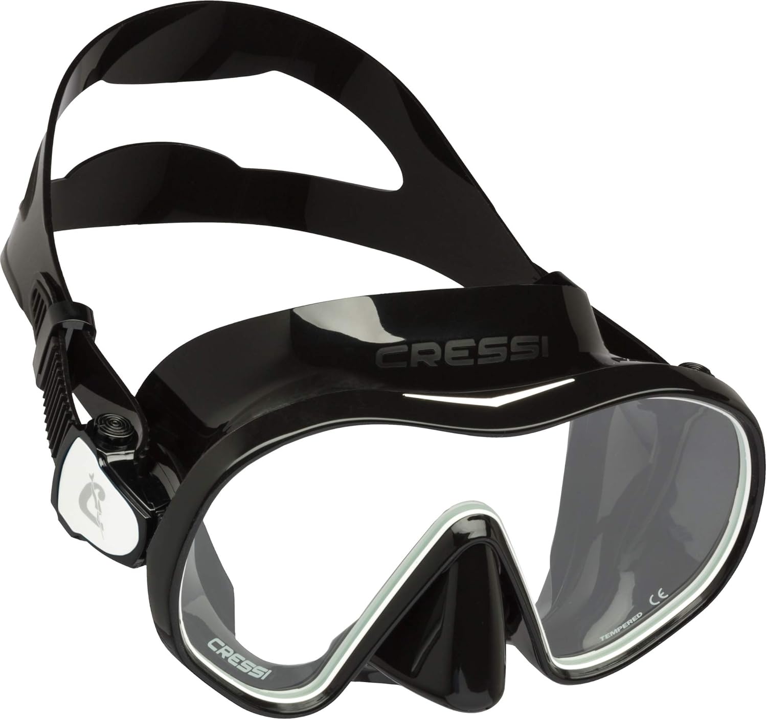 FDual Cressi Single Lens Frameless Scuba Mask for Good Visibility Designed in Italy Diving