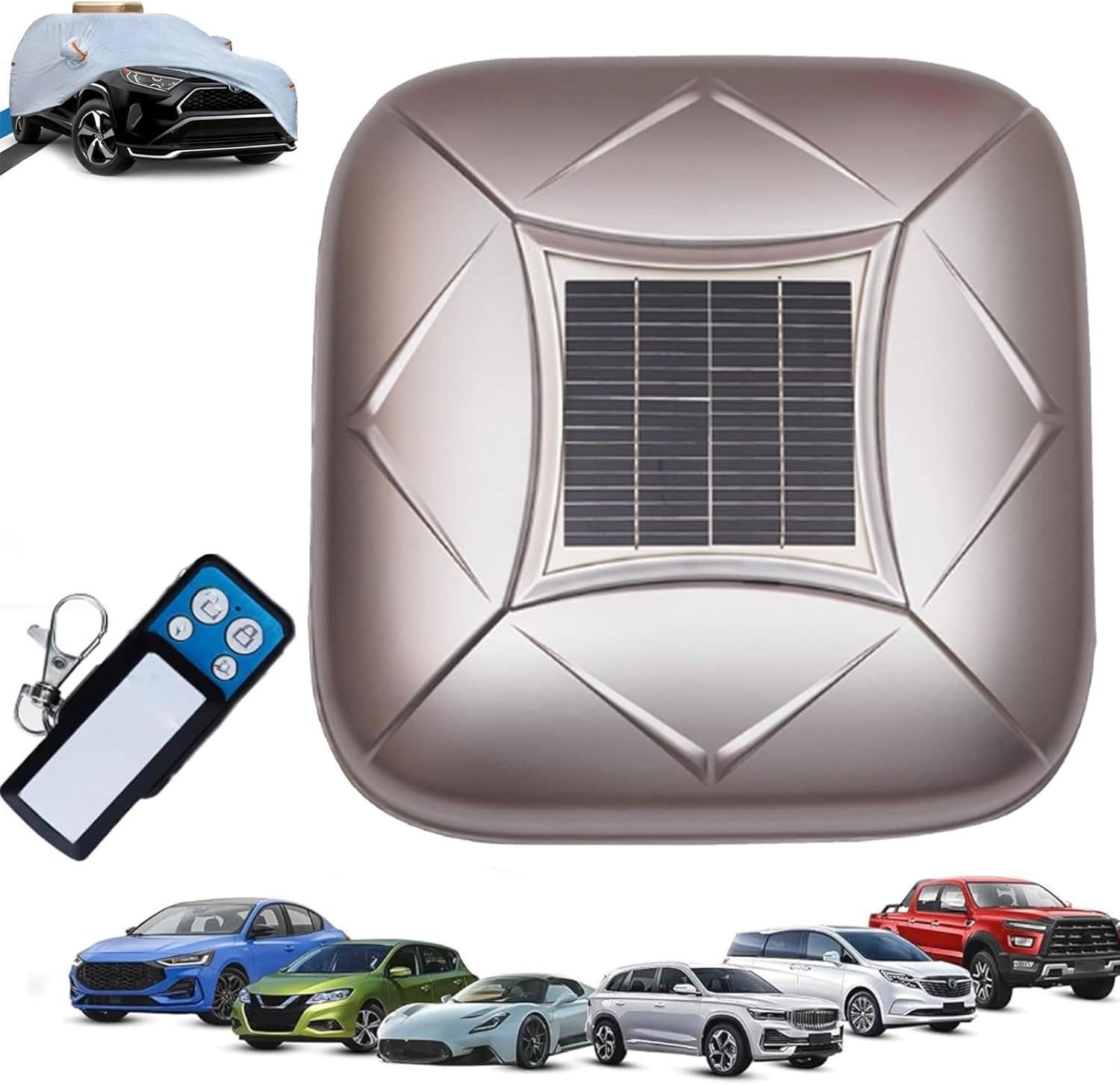 Solar Automatic Car Cover with Remote Control for Sedan SUV MPV Silver-2L