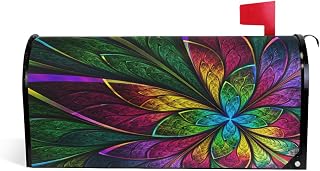 WOOR Hipster Rainbow Butterfly Magnetic Mailbox Cover MailWraps Garden Yard Home Decor for Outside Standard Size-18"x 20.8"