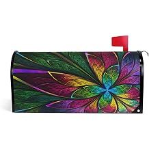 WOOR Hipster Rainbow Butterfly Magnetic Mailbox Cover MailWraps Garden Yard Home Decor for Outside Standard Size-18"x 20.8"