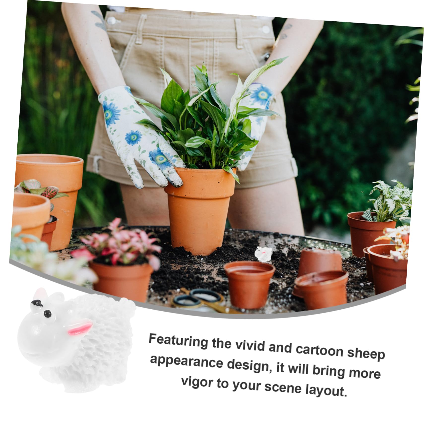 X Hot Popcorn 30 mini statuette di pecore – Pecore in miniatura in resina per micro decorazione paesaggistica, decorazione fai da te per la casa e il giardino delle fate