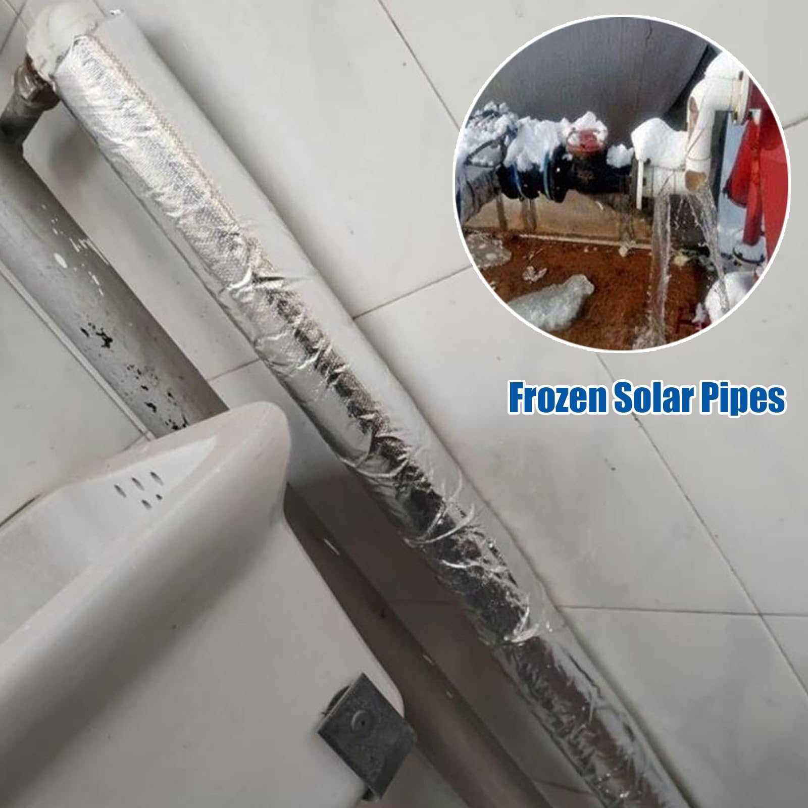 Generico Guaina Isolante per Tubi Condizionatore, 95cm Tubo Isolante Antigelo per Esterni, Tubo Isolato con Foglio di Alluminio ID 22-120mm(TK 30mm(1.2),ID 48 mm(1.9 Generico Guaina Isolante per Tubi Condizionatore, 95cm Tubo Isolante Antigelo per Esterni, Tubo Isolato con Foglio di Alluminio ID 22-120mm(TK 30mm(1.2),ID 48 mm(1.9