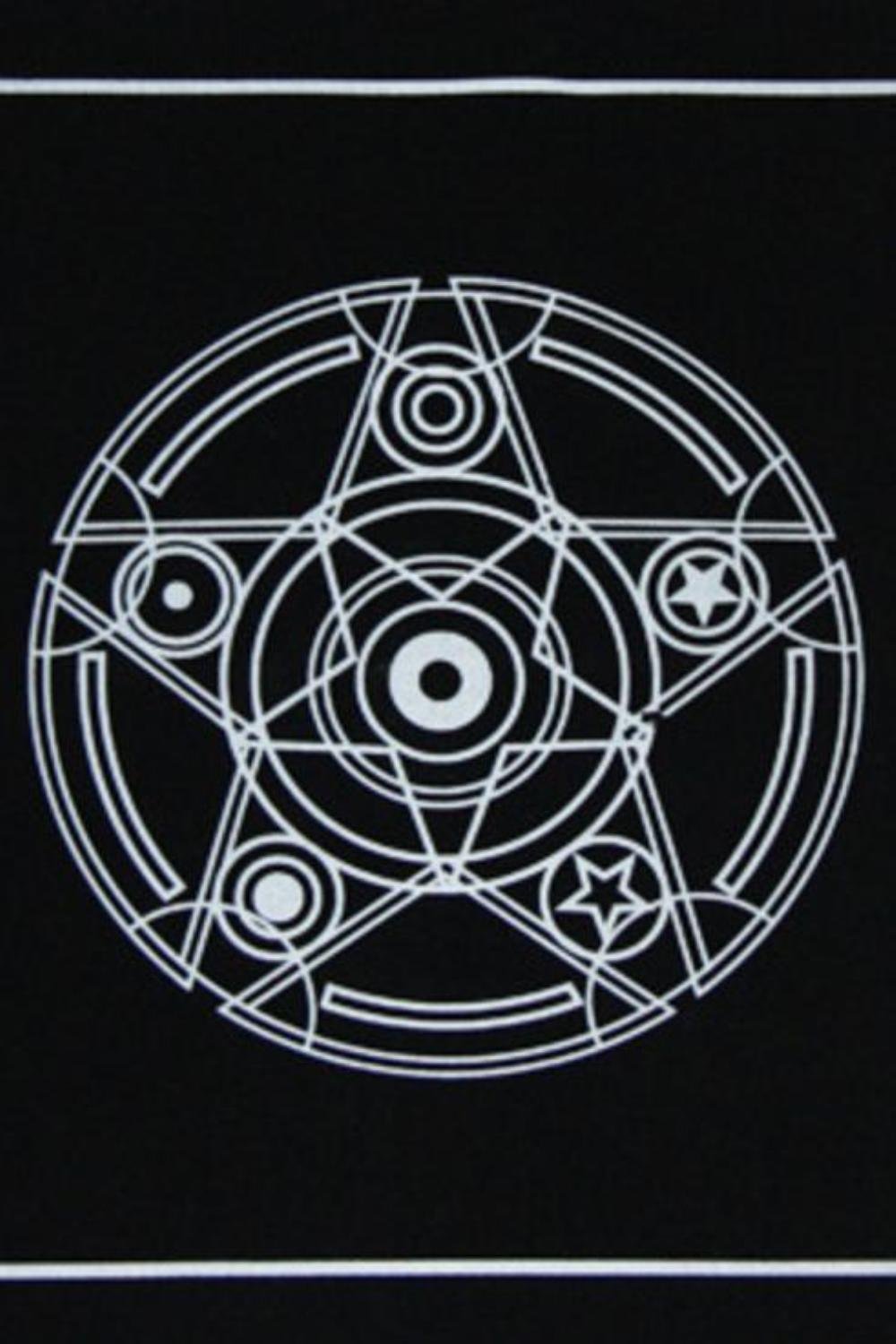 Amazon.co.jp: (SCGEHA) 柄 タロットクロス ベルベット調 五芒星