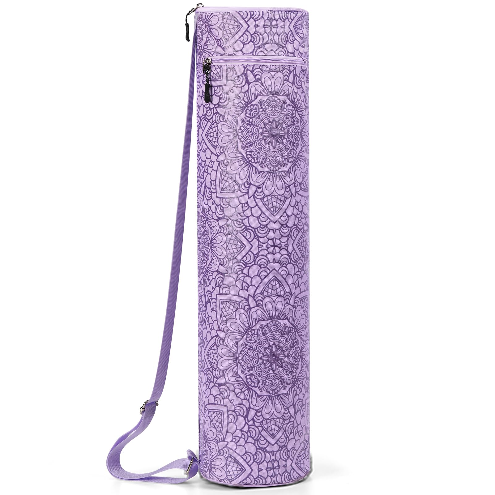 Gonex Yogatasche mit Durchgehendem Reißverschluss für Yogamatten | 600D Oxford-Gewebe, Nassfach, Reißverschlusstasche, Verstellbarer Schultergurt, Passend für Matten bis 72 × 18 cm