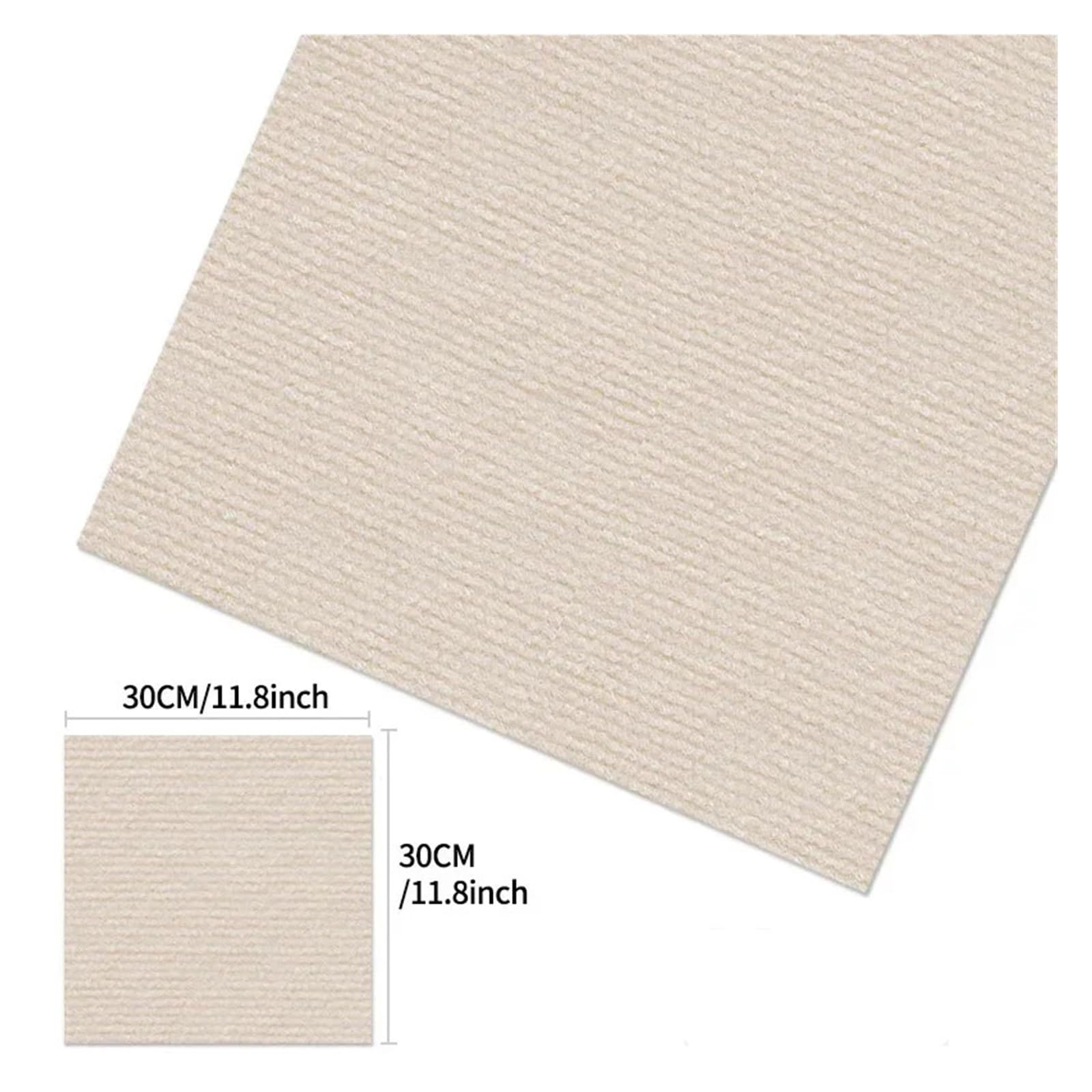 50 pièces Auto-adhésif Tapis carrelage Autocollant peler et Coller Bricolage Sol Cuisine Salle à Manger Chambre décor à la Maison(Coffee,50pcs)