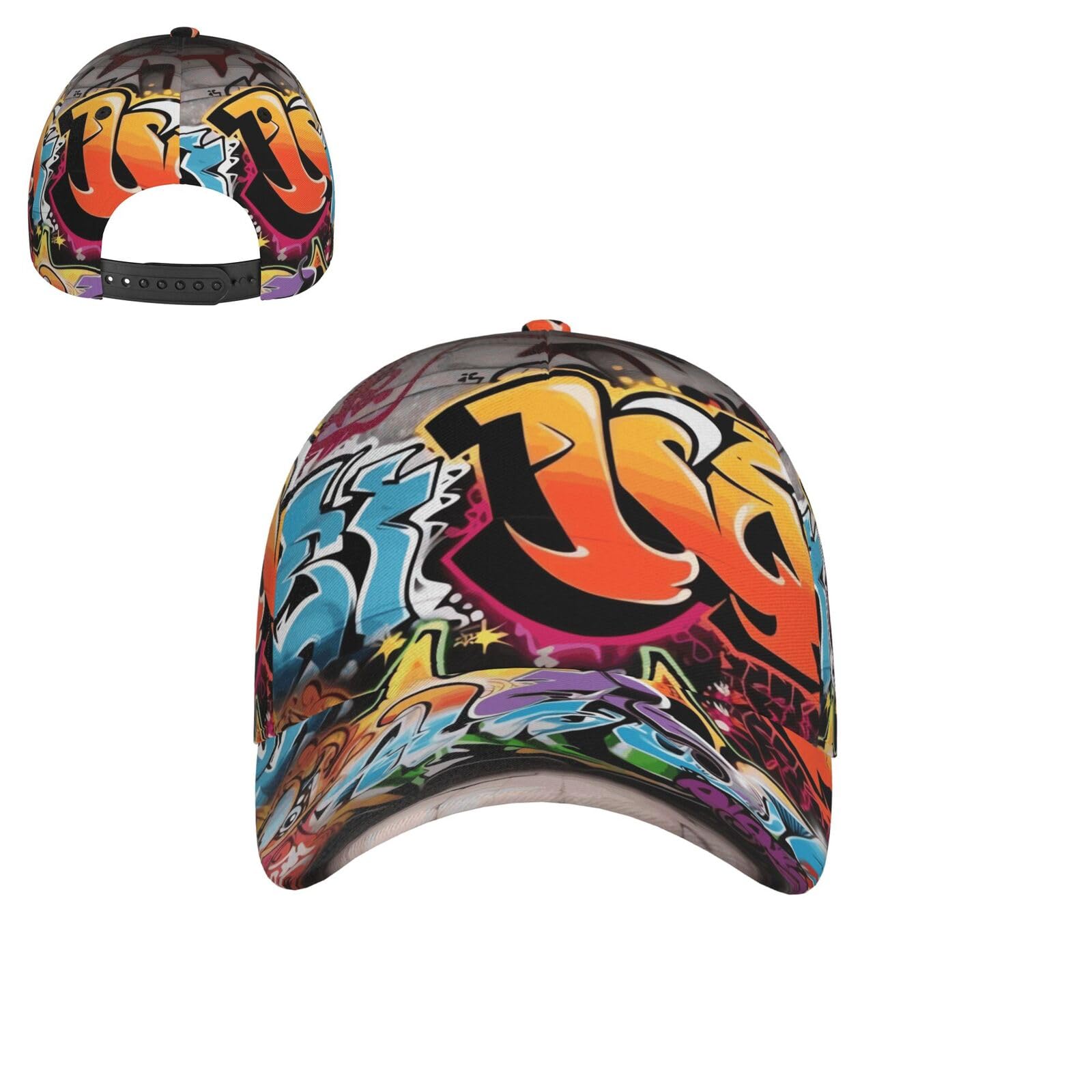 Mxdlkswpoh Unisex Graffiti Hip Hop Baseball Cap Adjustable Sun Hat Dad Hat Cotton Trucker Hat Classic Golf Hat