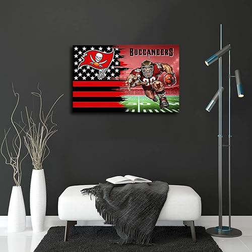 Miniatura 5 de Póster deportivo de Tampa Bay City de Tampa Bay, lienzo de fútbol americano, pintura moderna para el hogar, sala de estar, oficina, decoración de