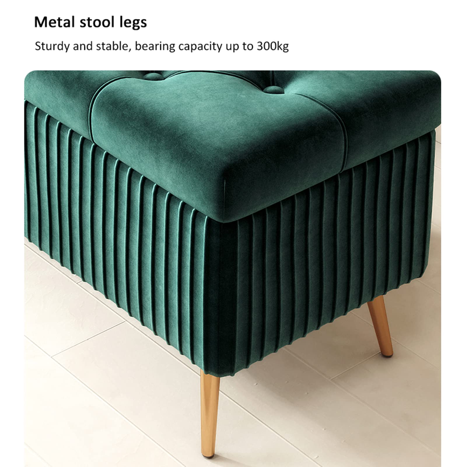 Amazon.co.jp: オットマンスツール 2イン1 収納フットスツール 布張り