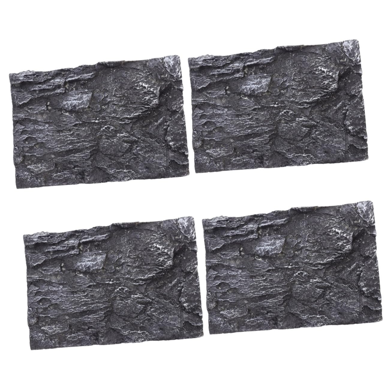 DOITOOL 4 Stück Hintergrund Felsplatte Harz Aquarium- Leopard Tank Zubehör Amphibien-rückwände Aquarium-Hintergrund Reptilien-hintergründe Amphibisch 3D Pu