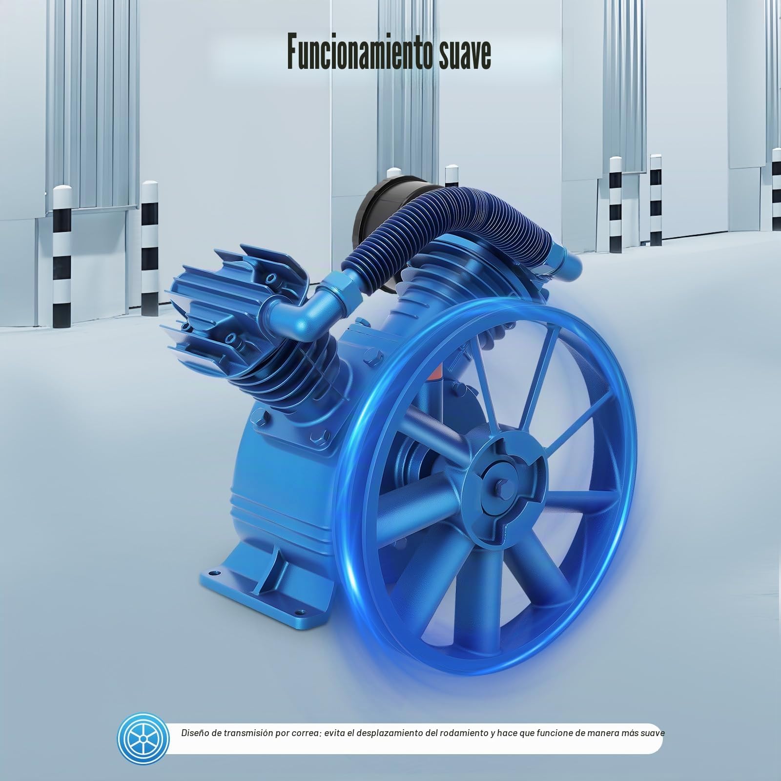 5,5 HP en forma de V de doble cilindro, compresor de aire agregado, 12 bares, aire comprimido de doble etapa 4000 W, 1440 rpm