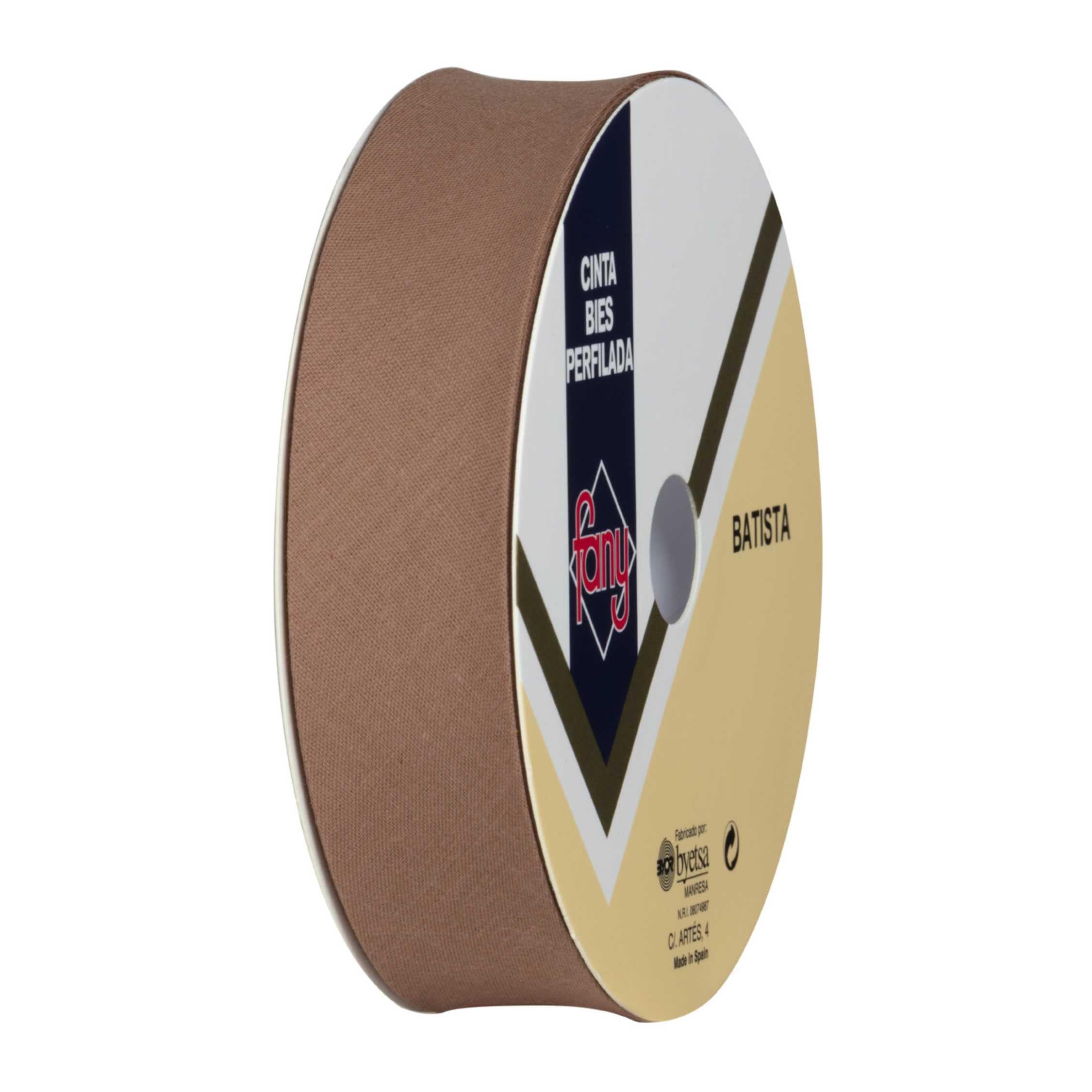 Discover Lifestyle & Fashion Fabrics Bias Binding Tape Polycotton Poly Cotton Sewing Piping Bunting Decorative Trim Edging Hemming Huge Colour Range | 25mm Wide (25 Metre Roll, Light Brown)