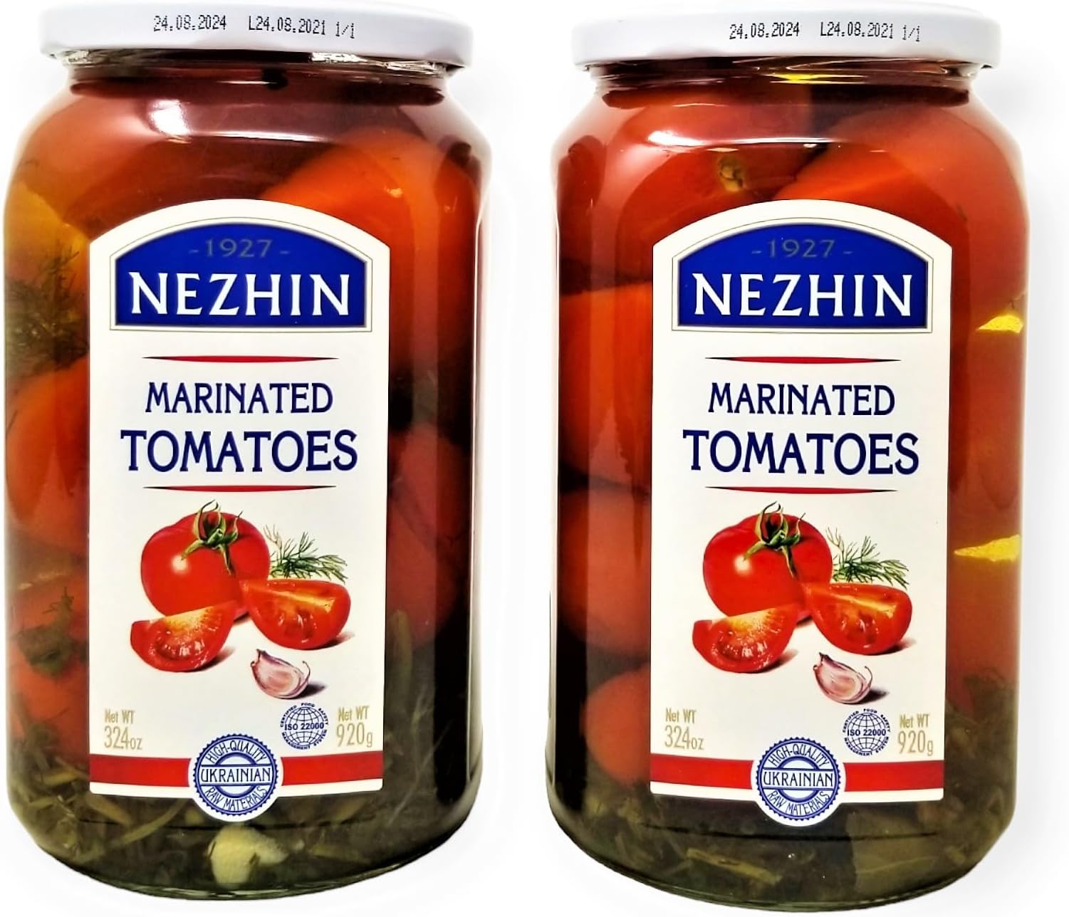 Nezhin Marinated Tomatoes, Made from Fresh, No Preservatives Added 920gr/32.4oz Pack of 2