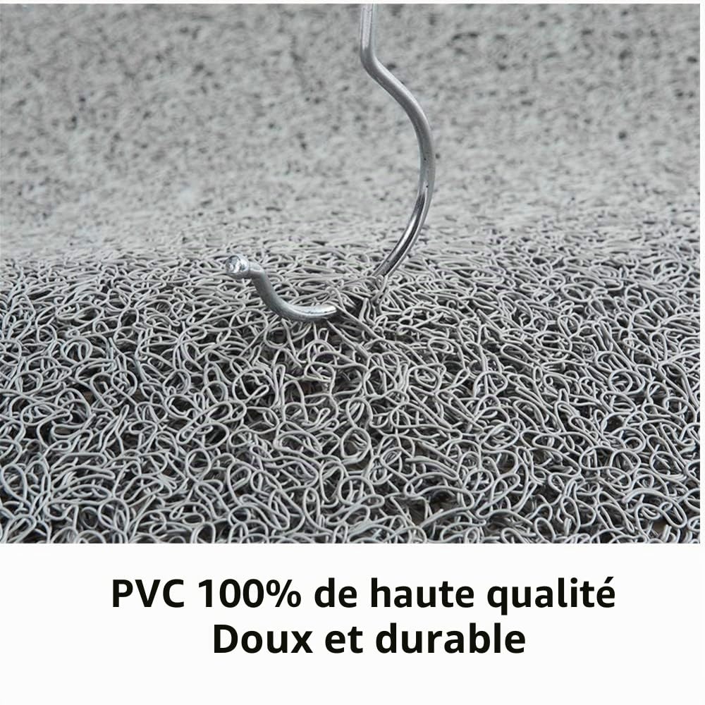 Tapis de bain pour douche intérieure, 40 x 60 cm, tapis de douche en luffa antidérapant, anti-moisissure, antibactérien, en PVC souple pour salle de bain