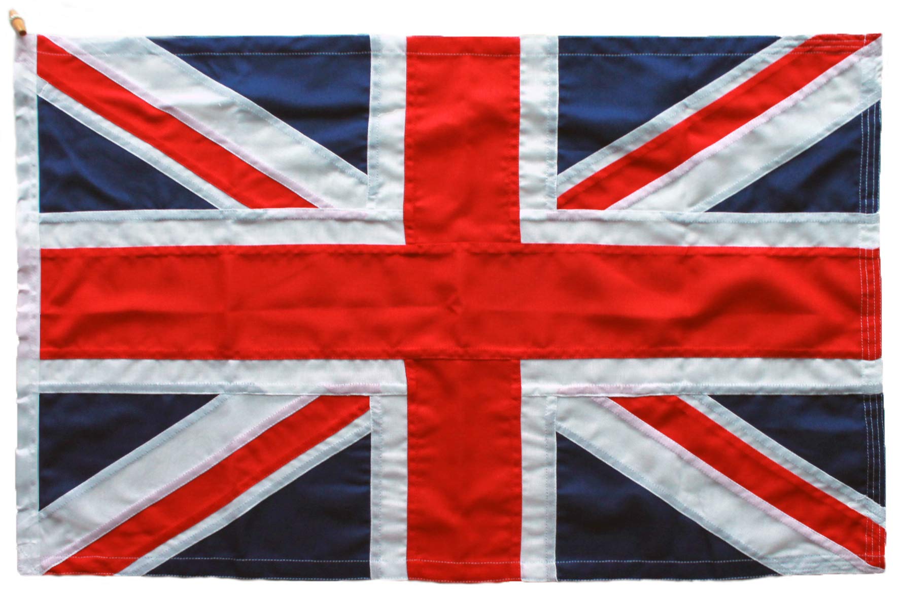 Union Jack flag sewn stitched 3x2ft storm flag rope & toggled British UK MoD approved outdoor marine grade