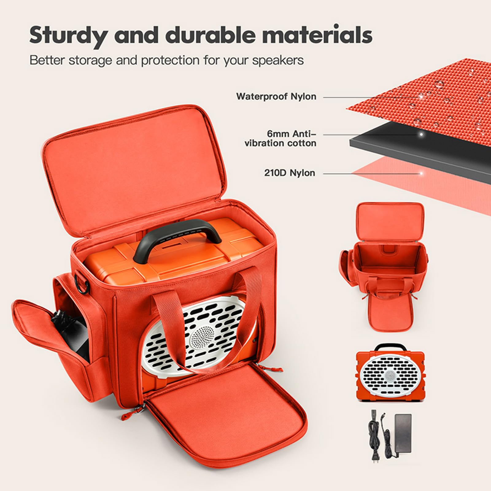 Custodia per altoparlanti compatibile con Turtlebox Original Gen 3, nero