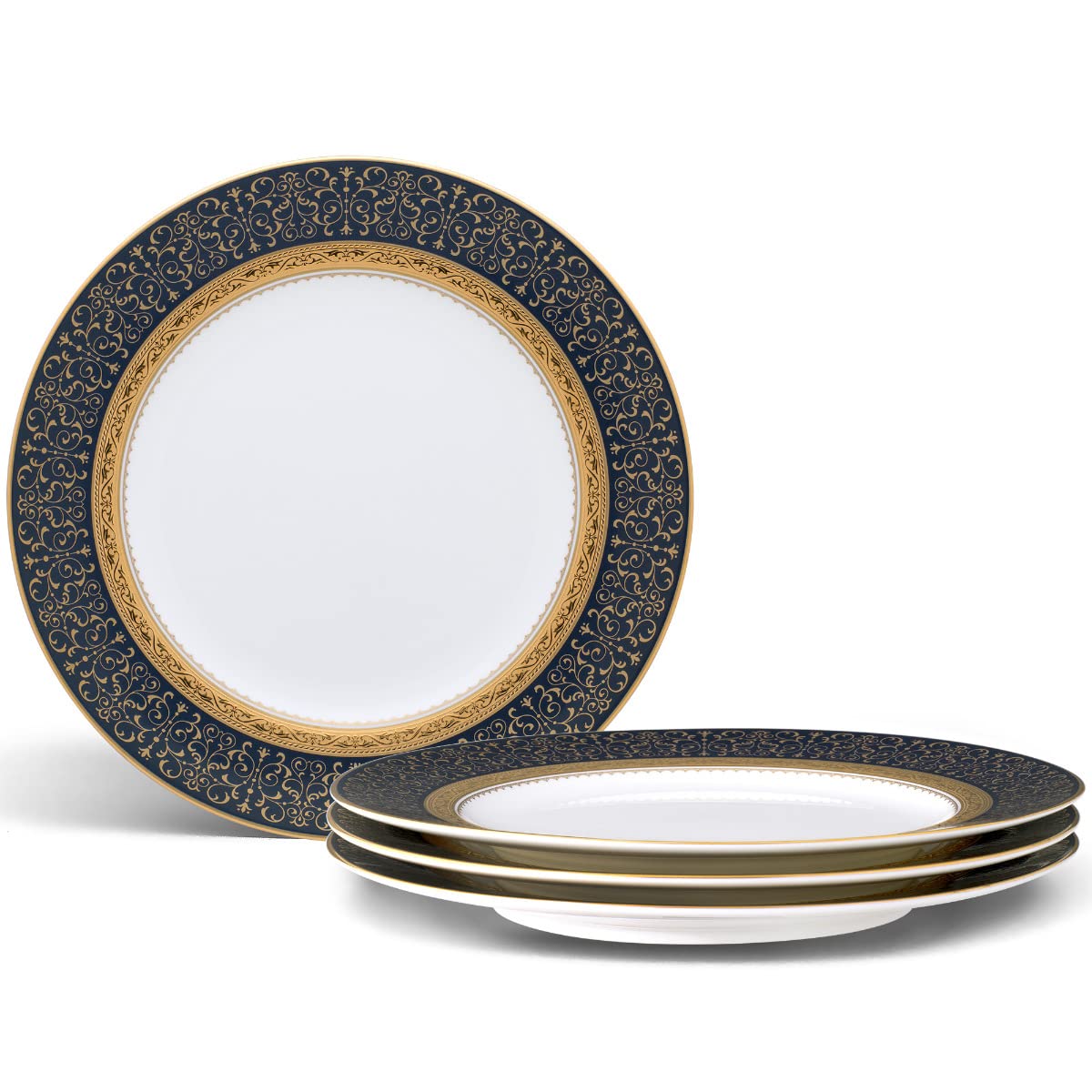 Amazon.com | Noritake Odessa Cobalt Gold Set of 4 Accent Plates, 9