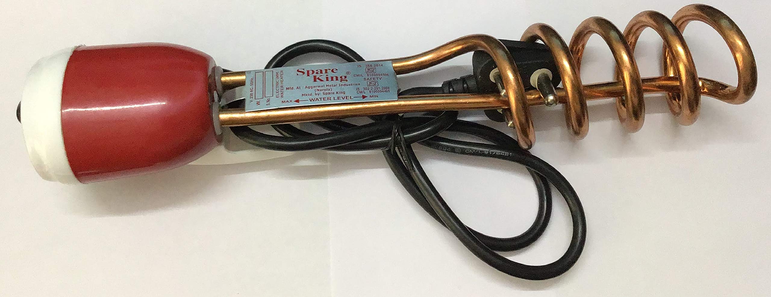 TechWiz Shock-Proof & Water-Proof 1500 Watt Water Heating Rod Immersion Rod Water Heater (100% Copper) Shock Proof