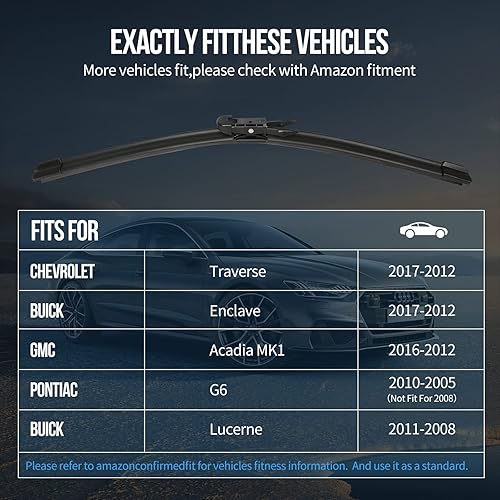 Vista 34 de Juego de limpiaparabrisas compatibles con BMW Serie 3 (E90, E91, F30, F31, F34, F80) y M3 2009-2018, delanteros, equipo original de repuesto