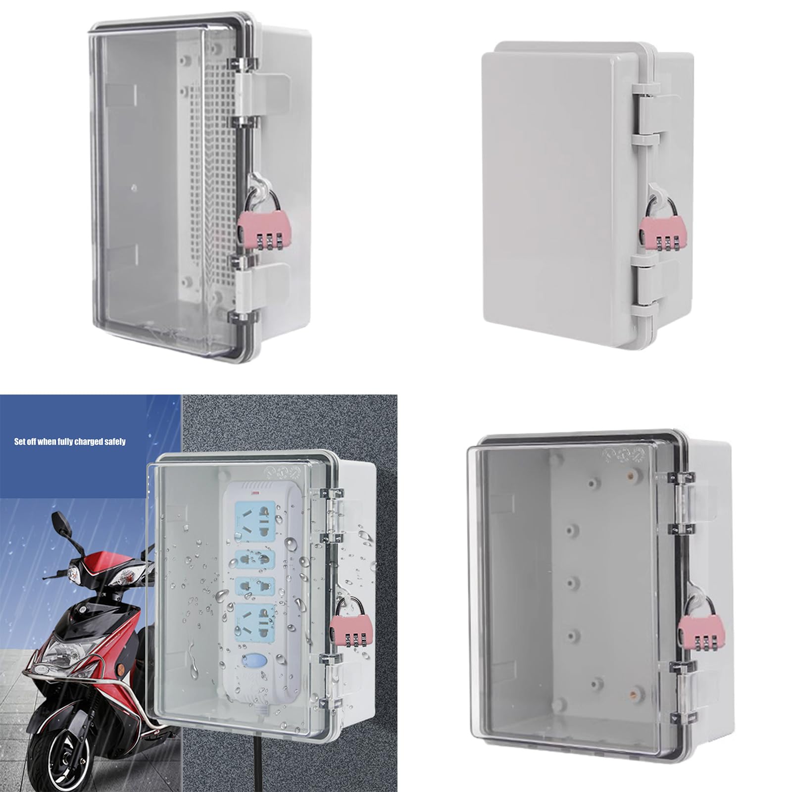 Starke, Wasserabweisende Elektrogehäuse, abschließbare Designs, Steckdosenschutz mit Schlössern, Upgrades für den Außenbereich, abschließbarer, wasserdichter Elektrokasten