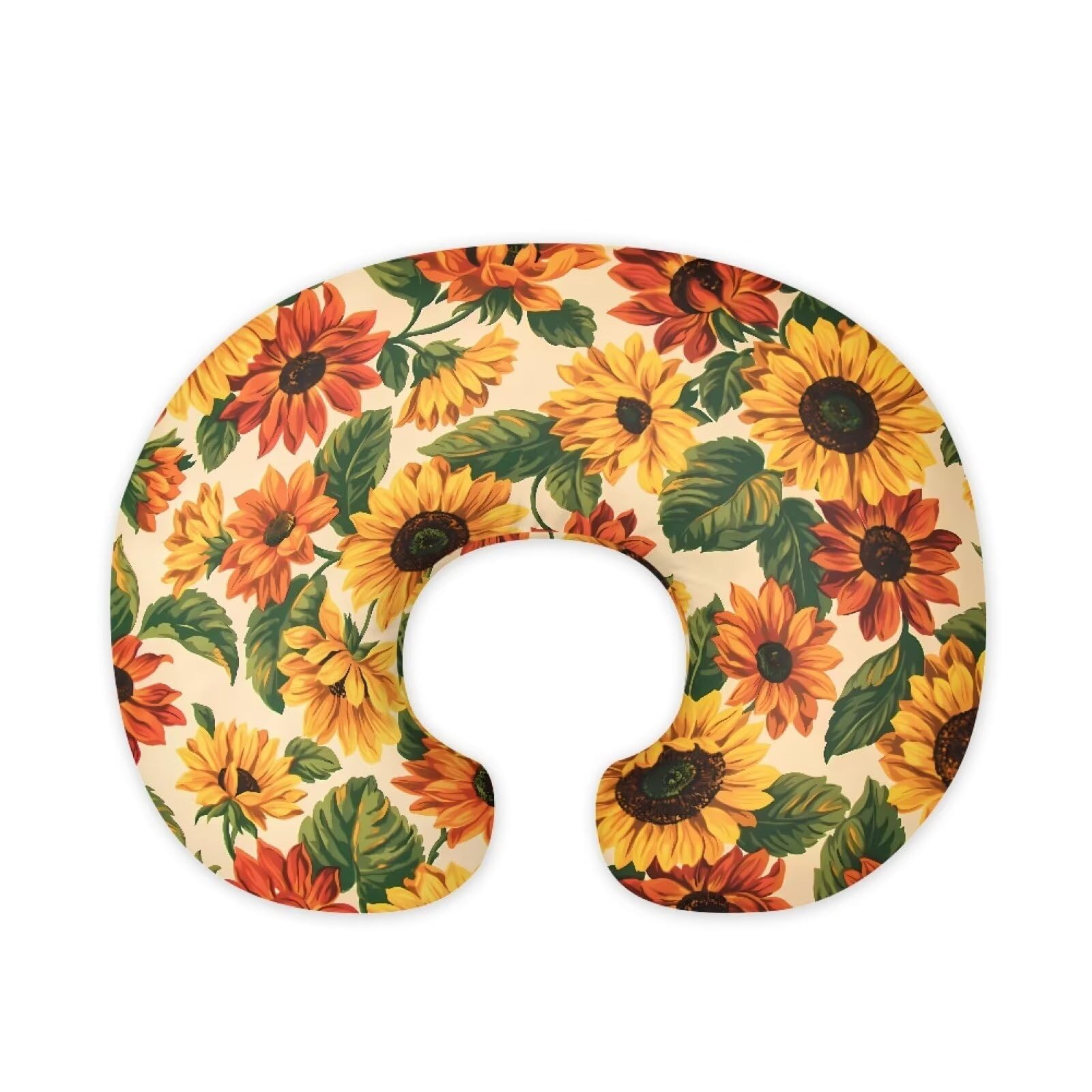 Nopersonality Sunflower Fall Baby Nursing Pillow Cover for Bottle Feeding, Breathable Durable Neutral Breastfeeding Pillow Cover Soft Nursing Pillow Case