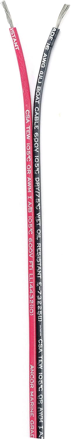 Ancor Marine Grade Electrical Flat Tinned Ribbon Boat 2-Cable Wiring : Sports & Outdoors