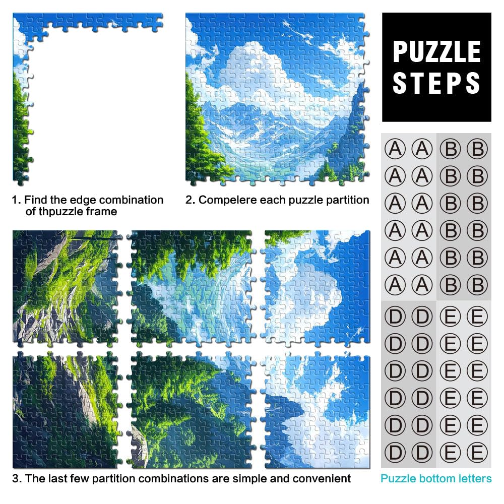 Majestic Peaks Puzzle da 2000 pezzi per adolescenti Aiuta il cervello ad allenare i giocattoli che creano dipendenza per coltivare la pazienza Adatto alle coppie 70x100cm