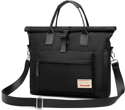 Miniatura 2 de Wxnow Mochila de mensajero convertible para mujer, mochila para laptop de 15.6 pulgadas, Negro, talla única, Casual