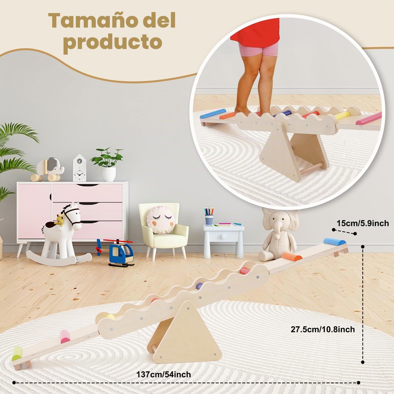 Sube Y Baja Para Niños Para Patio Columpio, Sube Y Baja Para Toddler Hacer Ejercicio, El Sube Y Baja Montez De Durango Para Bebe Niños Grandes, Papá No El Que Sube Y Baja, Barra De Equilibrio
