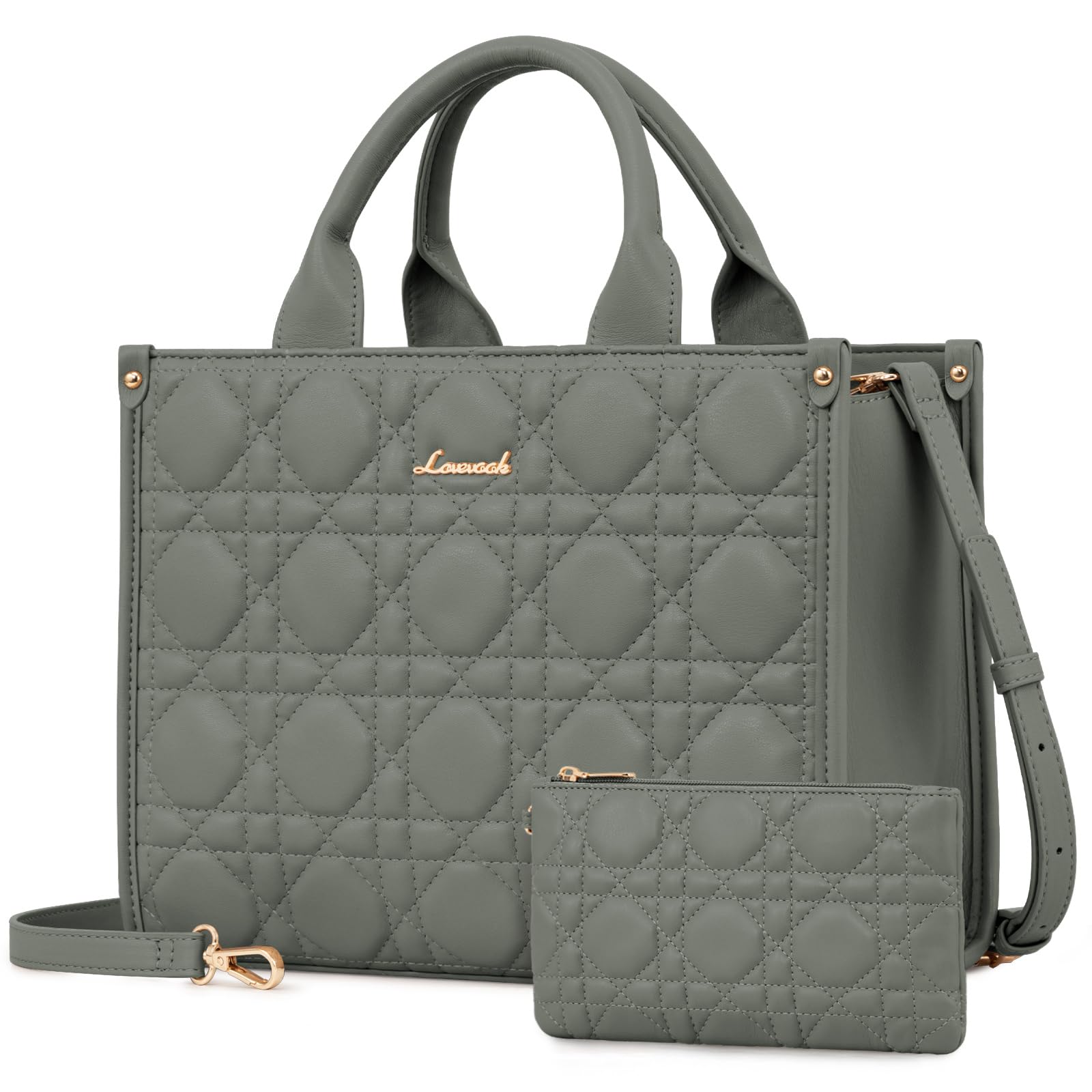 LOVEVOOK Purses and Handbags for Women, Handbags Shoulder Bags Black Purses and PU Leather Top Handles for Lady