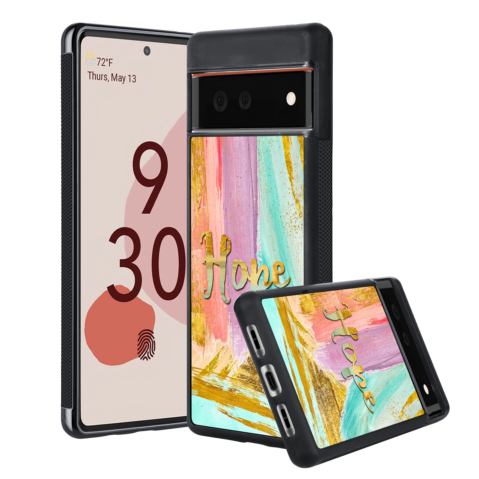 ZIYE Case Designed for Google Pixel 6 Full Body Protection Cover with Color Graffiti Pattern Hard PC + Soft TPU Shockproof Anti Slip Case for Google Pixel 6